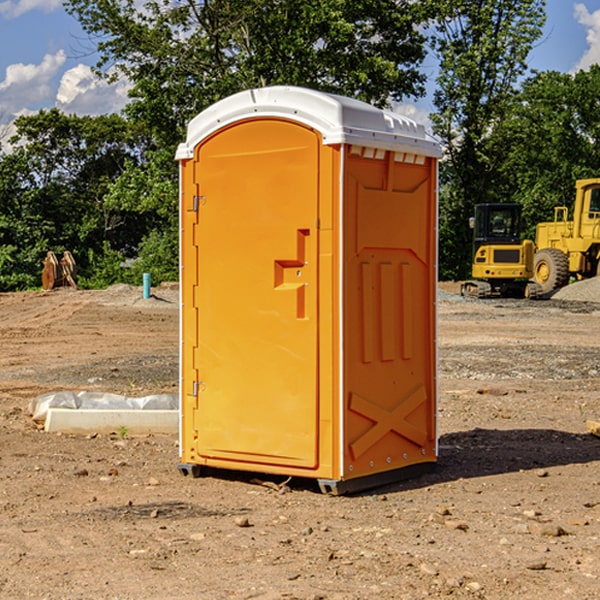 can i customize the exterior of the porta potties with my event logo or branding in Peterson Iowa